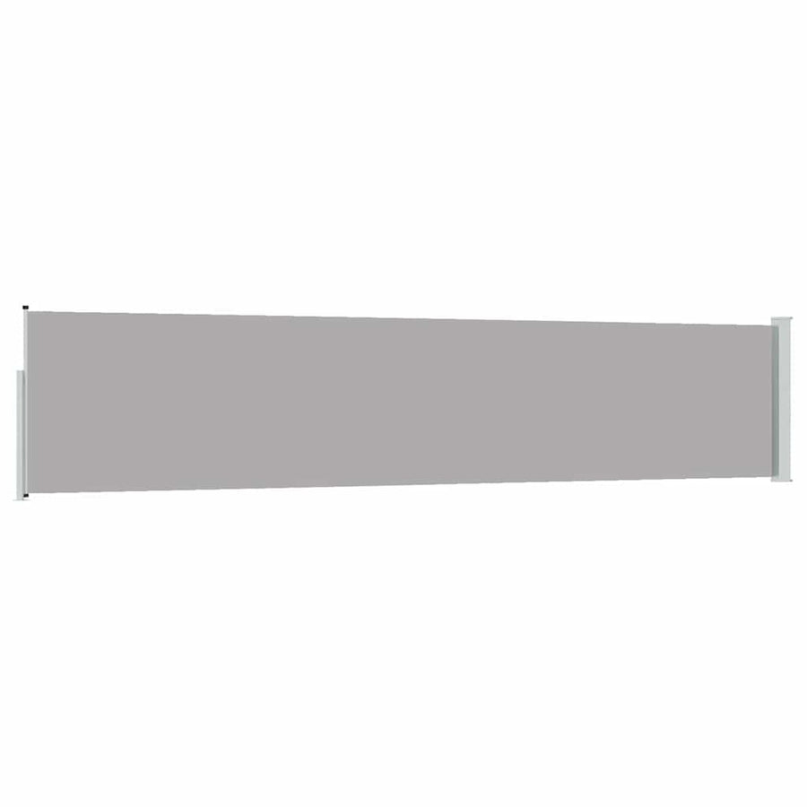 Patio Retractable Side Awning 100x514 cm Grey