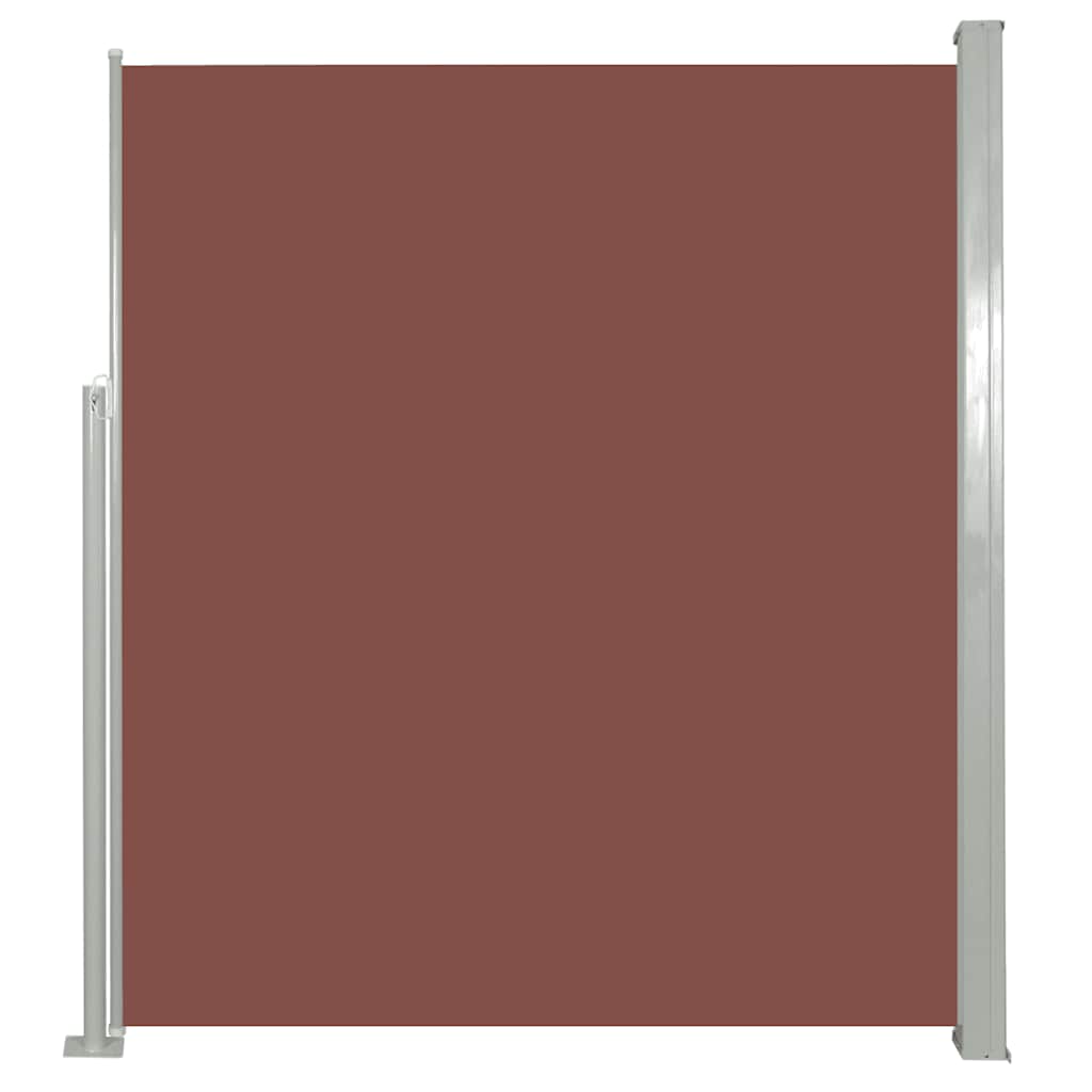 Patio Retractable Side Awning 100x500 cm Brown
