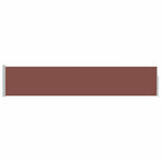 Patio Retractable Side Awning 100x514 cm Brown