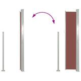 Patio Retractable Side Awning 100x500 cm Brown
