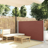 Patio Retractable Side Awning 100x500 cm Brown