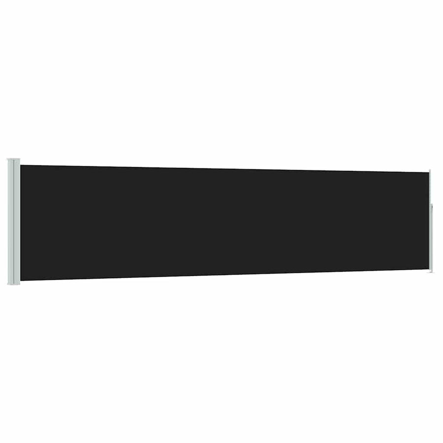 Patio Retractable Side Awning 117x514 cm Black