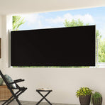Patio Retractable Side Awning 117x514 cm Black