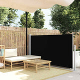Patio Retractable Side Awning 120x500 cm Black