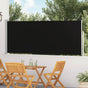 Patio Retractable Side Awning 117x514 cm Black