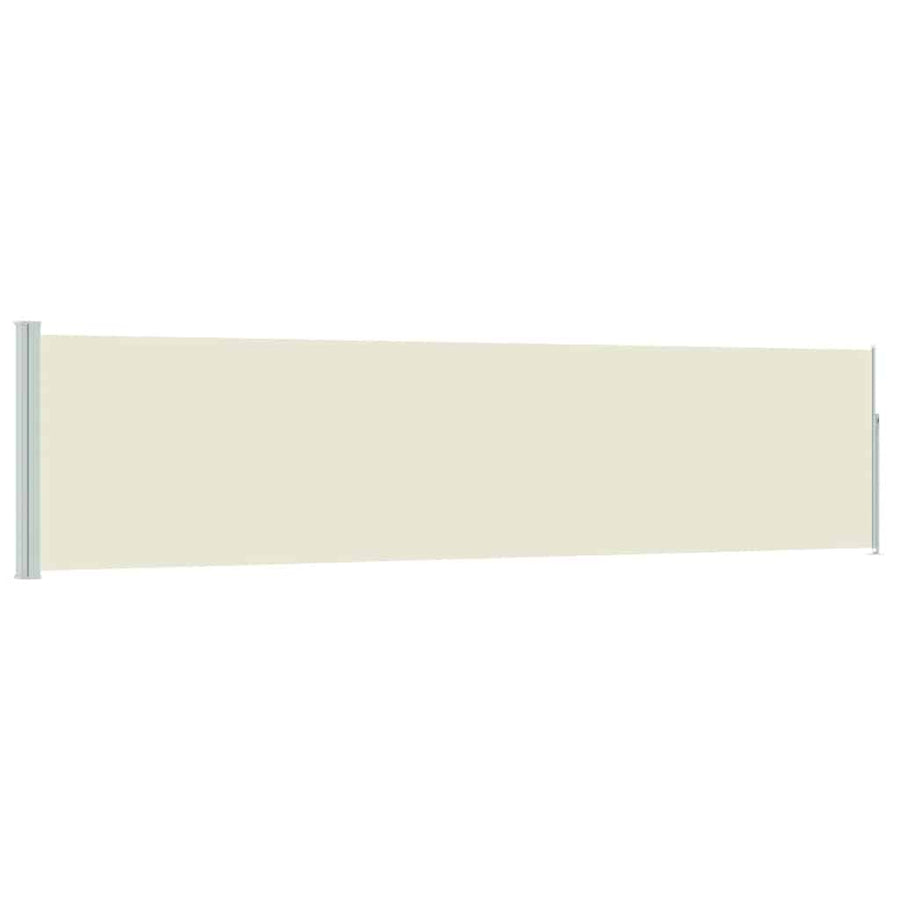 Patio Retractable Side Awning 117x514 cm Cream