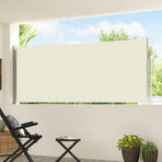 Patio Retractable Side Awning 117x514 cm Cream