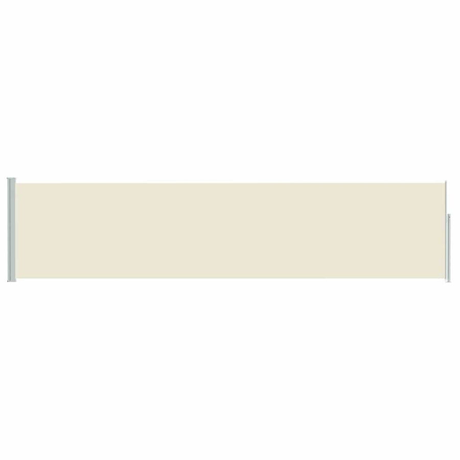 Patio Retractable Side Awning 117x514 cm Cream