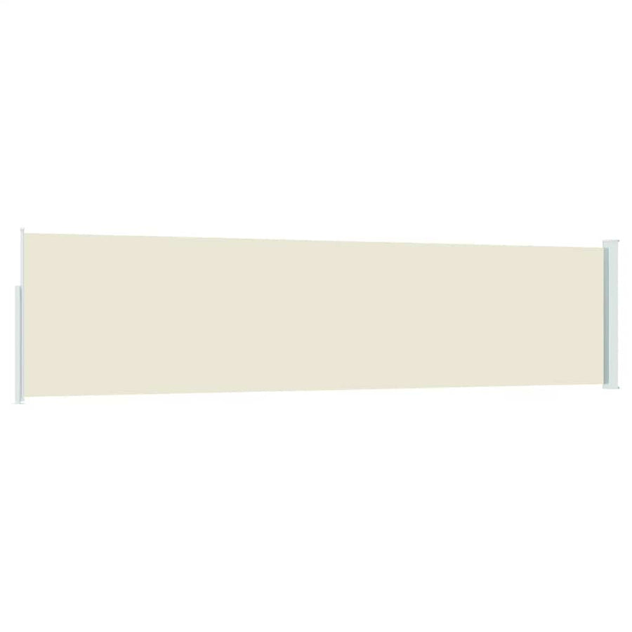 Patio Retractable Side Awning 117x514 cm Cream