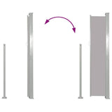 Patio Retractable Side Awning 120x500 cm Grey - 45-Degree Angle