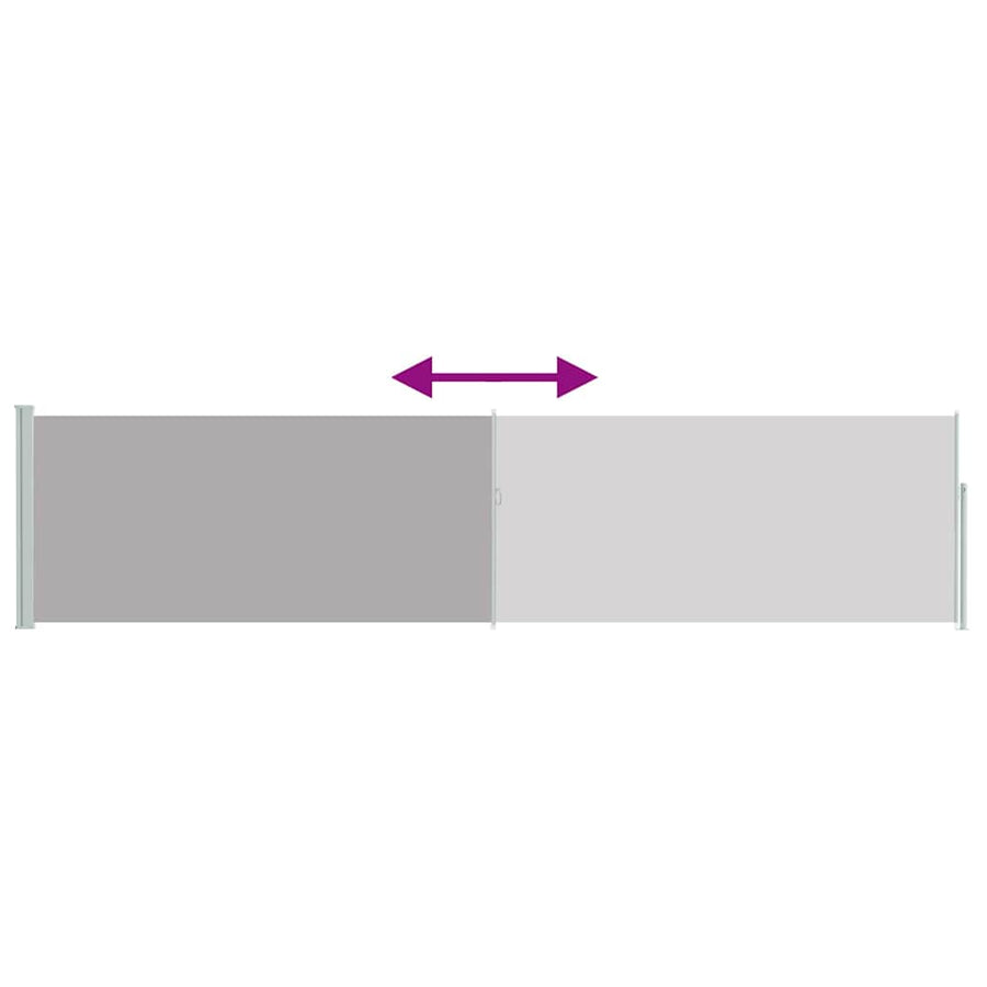 Patio Retractable Side Awning 117x514 cm Grey