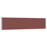 Patio Retractable Side Awning 120x500 cm Brown