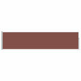 Patio Retractable Side Awning 120x500 cm Brown - Top-Down View