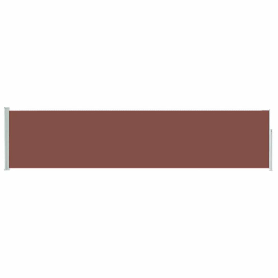 Patio Retractable Side Awning 117x514 cm Brown