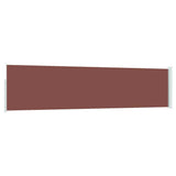 Patio Retractable Side Awning 120x500 cm Brown - Rear View