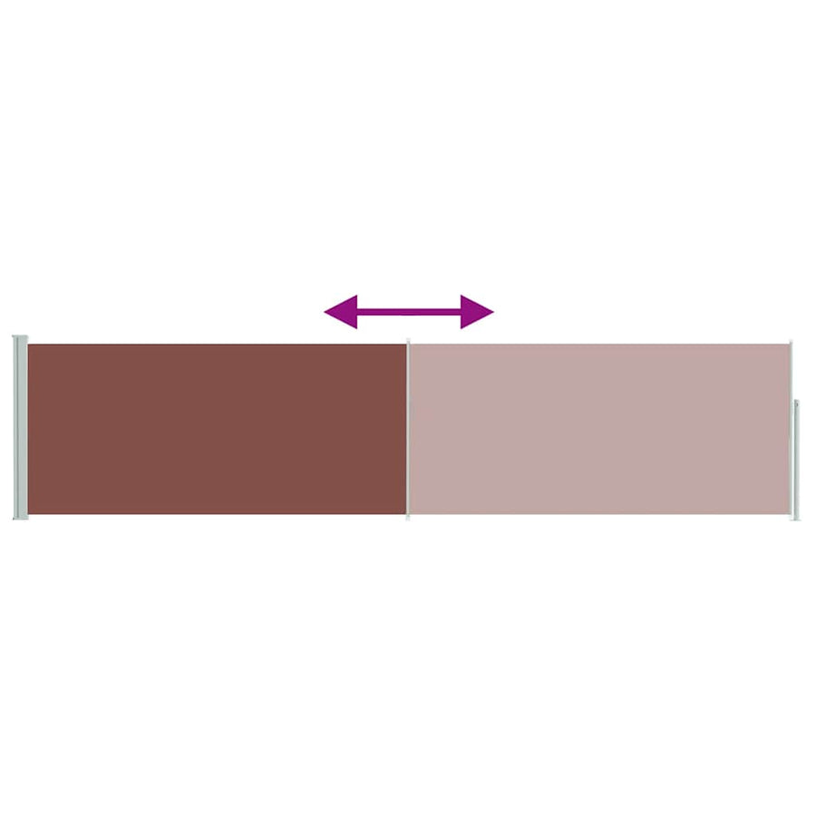 Patio Retractable Side Awning 117x514 cm Brown