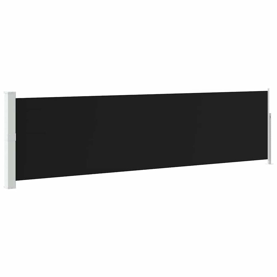 Patio Retractable Side Awning 140x514 cm Black