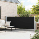 Patio Retractable Side Awning 140x500 cm Black