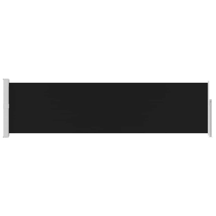Patio Retractable Side Awning 140x514 cm Black