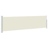Patio Retractable Side Awning 140x500 cm Cream