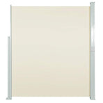 Patio Retractable Side Awning 140x514 cm Cream