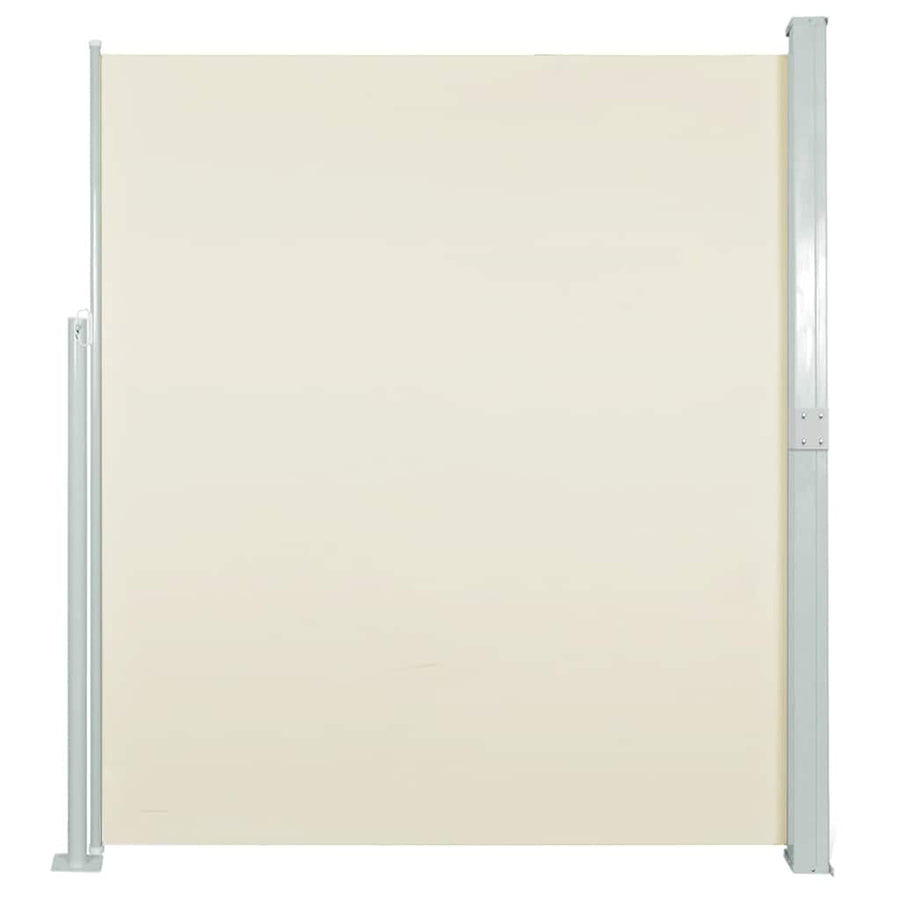 Patio Retractable Side Awning 140x514 cm Cream