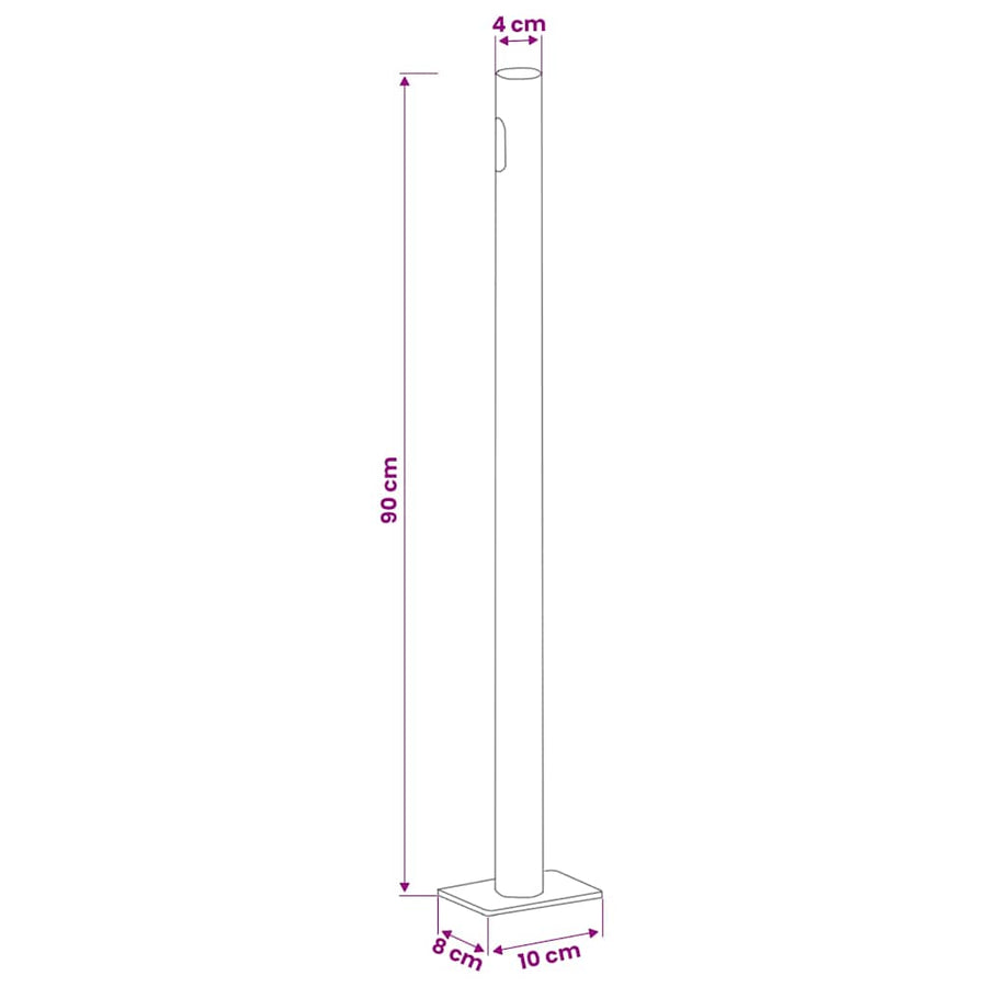 Patio Retractable Side Awning 140x514 cm Cream