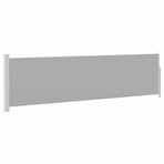 Patio Retractable Side Awning 140x514 cm Grey
