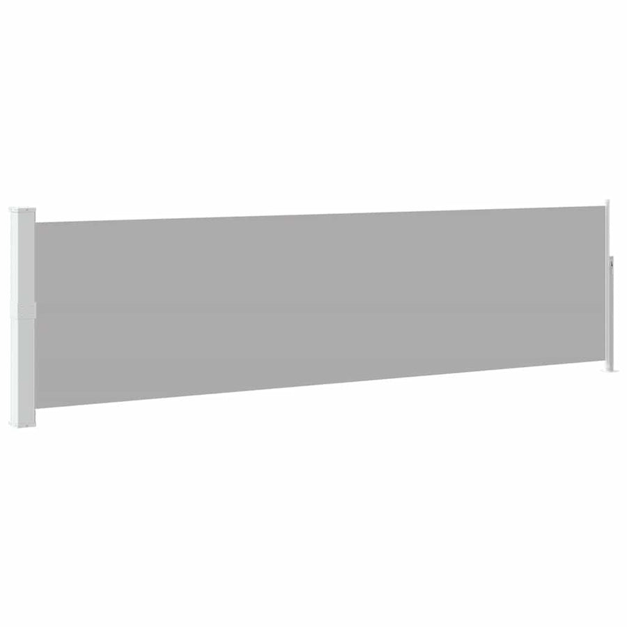 Patio Retractable Side Awning 140x514 cm Grey