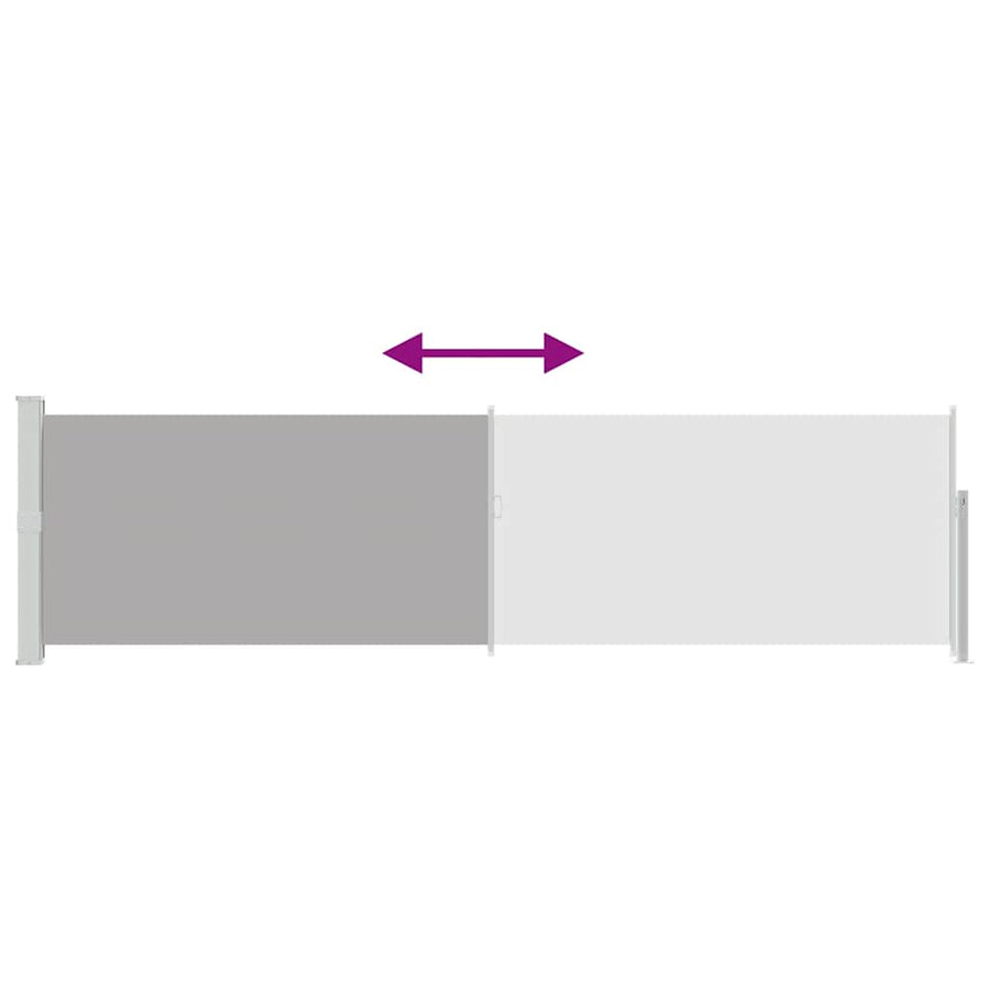 Patio Retractable Side Awning 140x514 cm Grey
