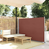 Patio Retractable Side Awning 140x500 cm Brown