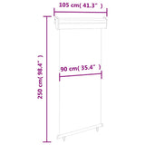 Balcony Side Awning 105x250 cm Grey