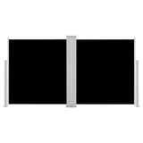 Retractable Side Awning Black 100x600 cm - Side View