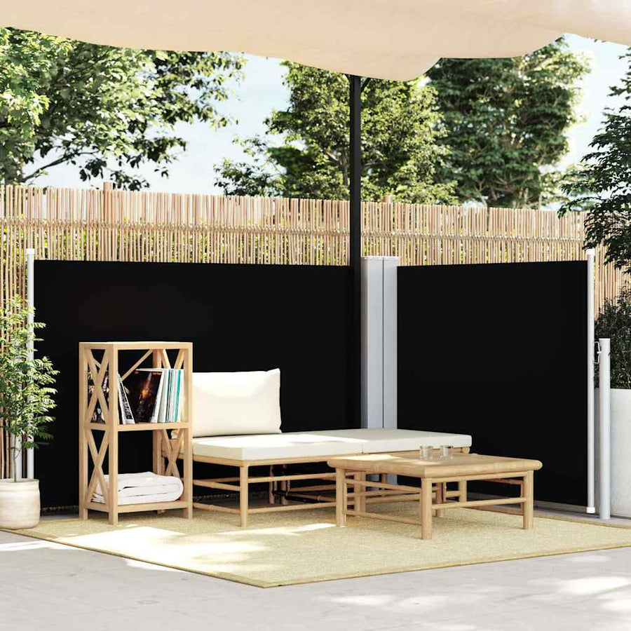 Retractable Side Awning Black 100x600 cm