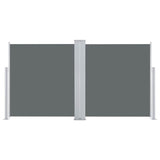 Retractable Side Awning Anthracite 100x600 cm - Side View