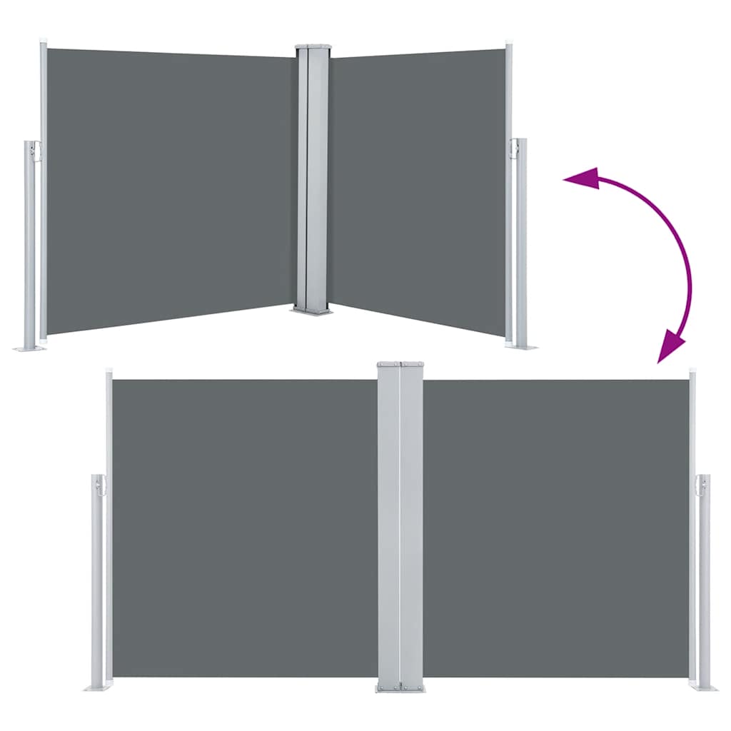 Retractable Side Awning Anthracite 100x600 cm