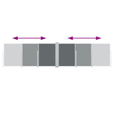 Retractable Side Awning Anthracite 100x600 cm - Rear View