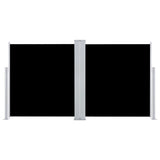 Retractable Side Awning Black 120x600 cm - Side View