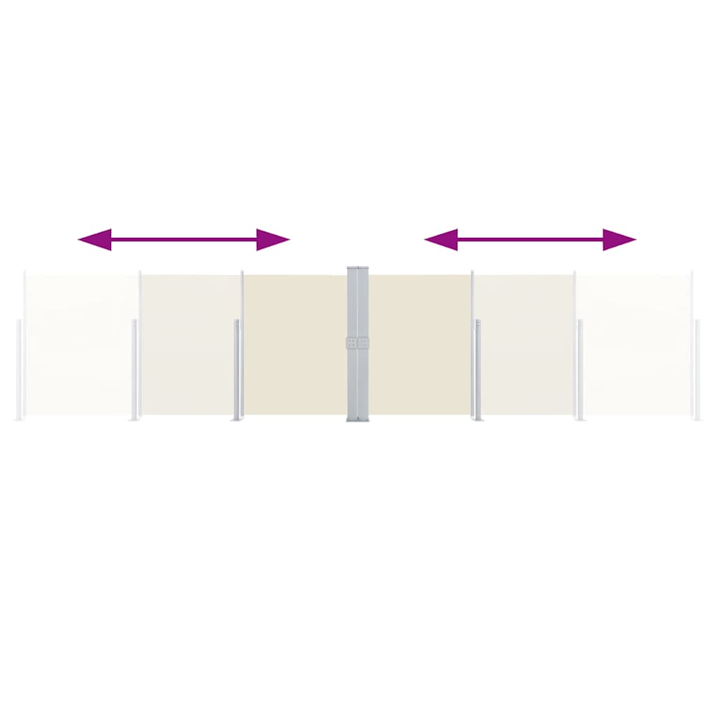 Retractable Side Awning Cream 140x600 cm