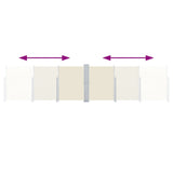 Retractable Side Awning Cream 140x600 cm