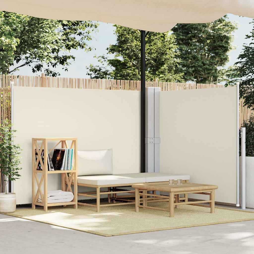 Retractable Side Awning Cream 140x600 cm