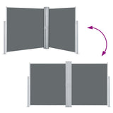Retractable Side Awning Anthracite 140x600 cm