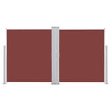 Retractable Side Awning Brown 140x600 cm - Side View