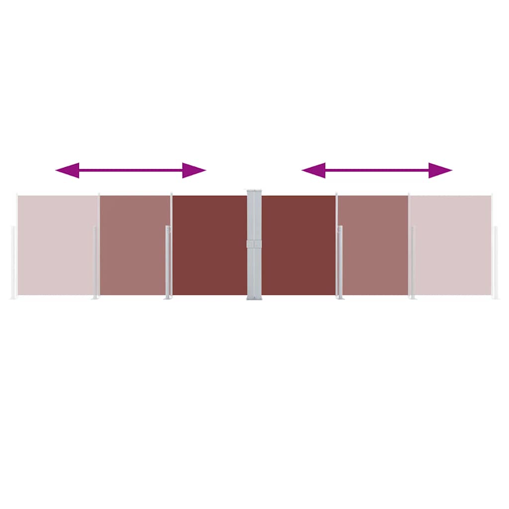 Retractable Side Awning Brown 140x600 cm