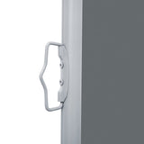 Patio Retractable Double Side Awning 170x600 cm Anthracite - 45-Degree Angle