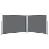 Retractable Side Awning Anthracite 120x1000 cm - Front View