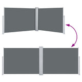 Retractable Side Awning Anthracite 120x1000 cm