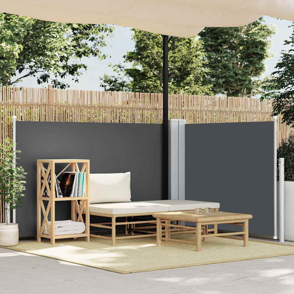 Retractable Side Awning Anthracite 120x1000 cm