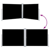 Retractable Side Awning Black 140x1000 cm - Extra Image