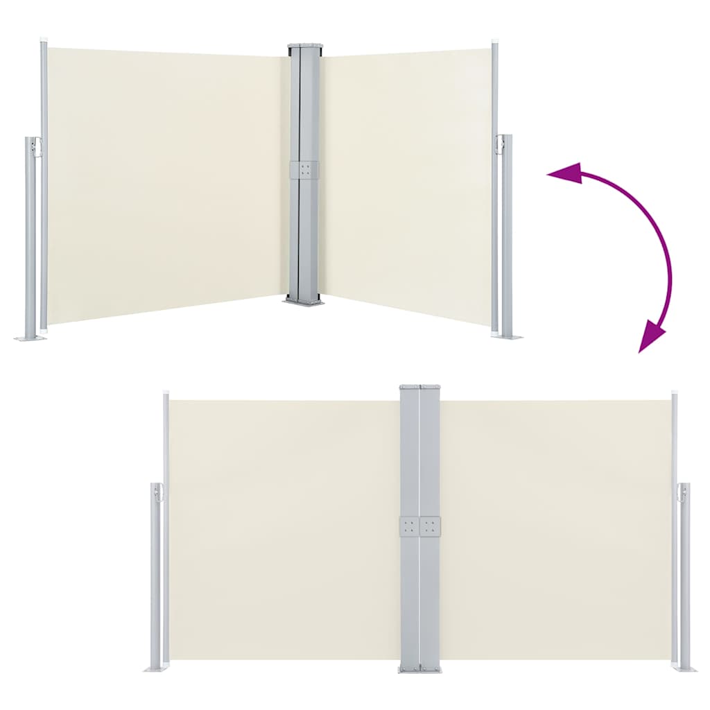 Retractable Side Awning Cream 140x1000 cm
